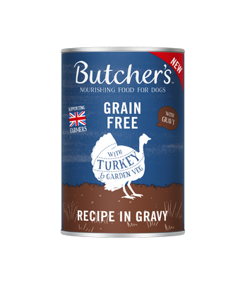 BUTCHER'S Original Recipe in Gravy, pezzi con tacchino in salsa 400g (cane)