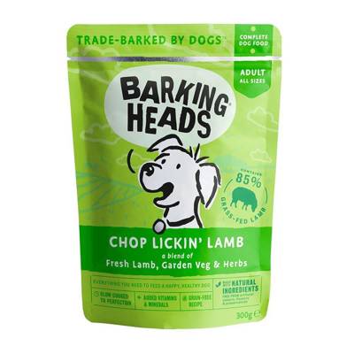 Barking Heads Chop Lickin' Agnello bustina per cani 300g 