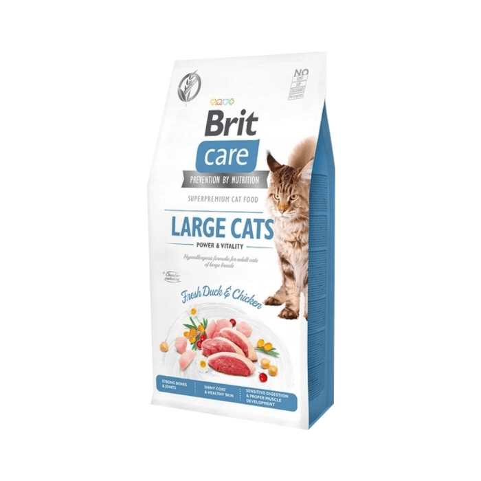 Brit Care Grain-Free Large Cats Power & Vitality Con anatra e pollo 7kg
