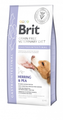 Brit Grain Free Veterinary Diet Dog Gastrointestinal Aringa con piselli 12kg