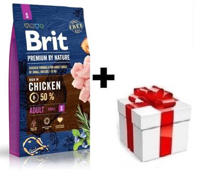 Brit Premium By Nature Adult S Con pollo 8kg + sorpresa per il cane GRATIS