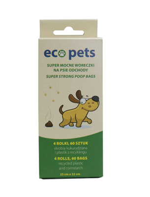 Eco Pets Sacchetti ecologici per rifiuti 60 pz (4x15 pz)