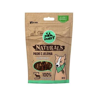 MR. BANDIT NATURALS - strisce di cervo 100% carne 80 g
