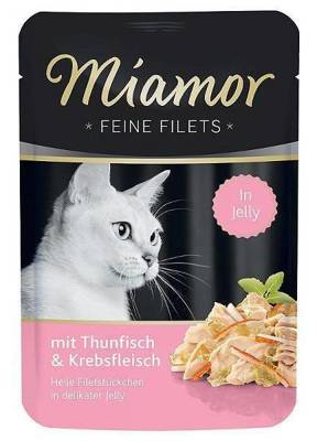 Miamor Feine Filets - cibo umido per gatti filetti di tonno con granchio 100g