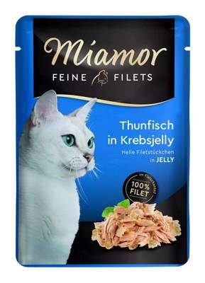 Miamor Feine Filets - cibo umido per gatti tonno in gelatina di granchio 100g