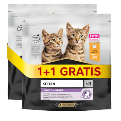 PRO PLAN Kitten Healthy Start Cibo per gattini ricco di pollo 400+400g GRATIS