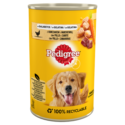 Pedigree Wet Food per cani adulti con pollo e verdure in gelatina 400g